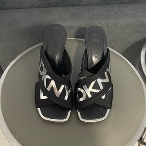 Barely used DKNY slip on sandals